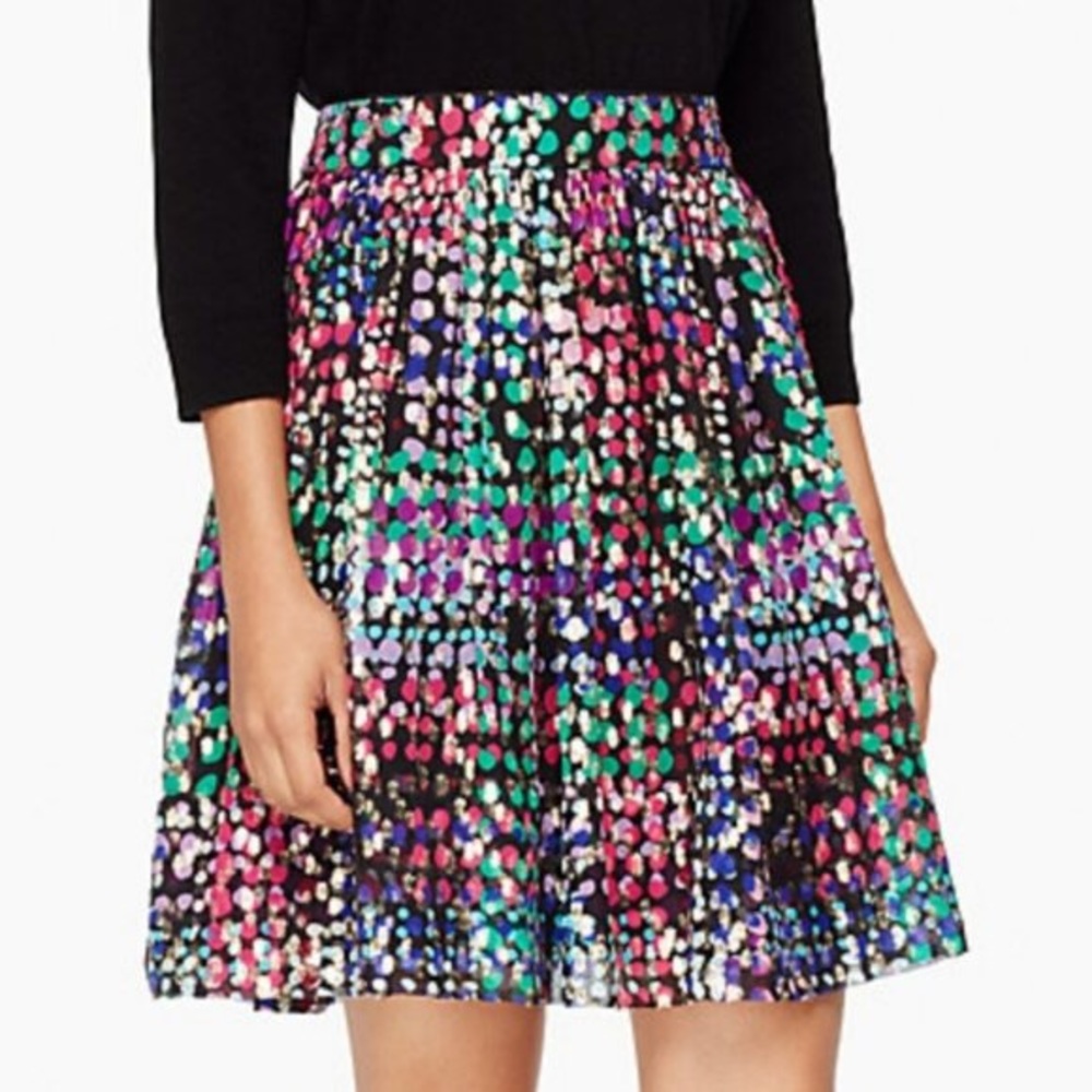 Kate Spade Metallic Multi Dot Skirt